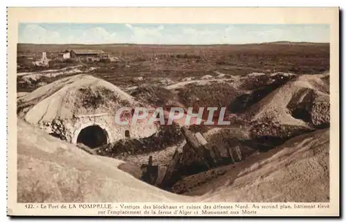 Ansichtskarte AK Le Fort de La Pompelle Vestiges des blockhaus et ruines des defenses Nord Militaria