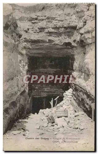 Ansichtskarte AK Chemin des Dames Carriere du Montparnasse Militaria