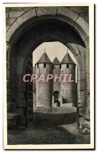 Ansichtskarte AK Cite De Carcassonne Entree du Chateau