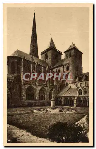 Cartes postales Treguier Abside de la Cathedrale Tour d&#39Hastings et le Cloitre