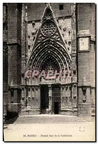 Ansichtskarte AK Rodez Portail Sud de la Cathedrale