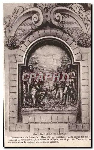 Cartes postales Sainte Anne d'Aurac Decouverte De La Statue Par Nicolazic