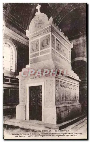 Cartes postales Environs d'Auray La Chartreuse Mausolee Des Martyrs