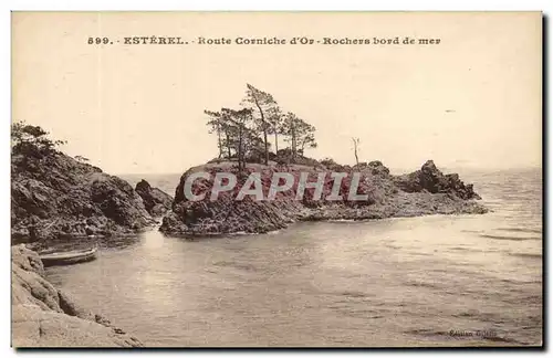 Cartes postales Esterel Route Corniche d&#39Or Rochers Bord De Mer