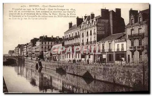 Cartes postales Rennes Quai Chateaubriand Le Pre Rond Quai St Georges En