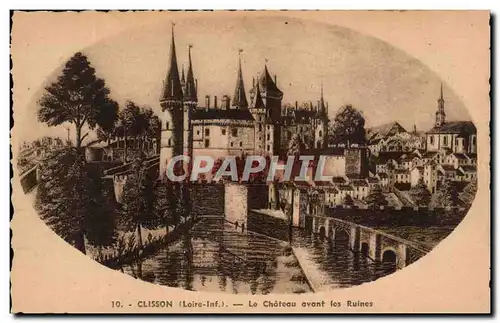 Cartes postales Clisson Le Chateau avant Les Ruines