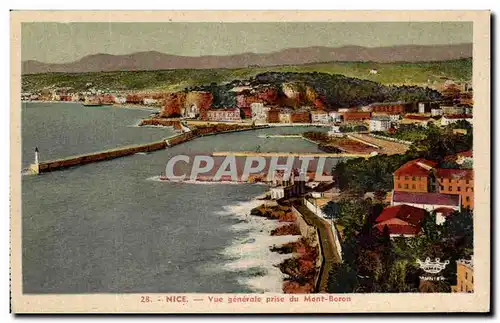 Cartes postales Nice Vue Generale Prise Du Mont Boron