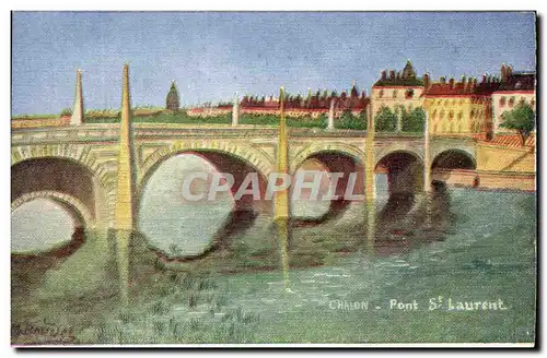 Cartes postales Chalon Pont St Laurent