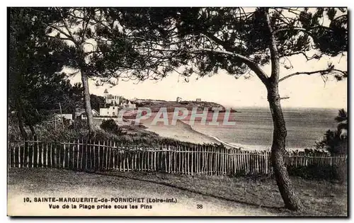 Cartes postales Sainte Marguerite De Pornichet Vue De La Plage Prise Sous Les Pins