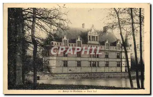 Cartes postales Azay le Rideau Face Sud