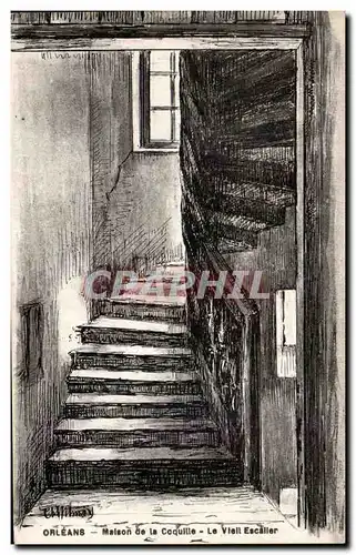 Ansichtskarte AK Orleans Malson de le Coquille le vieil Escalier
