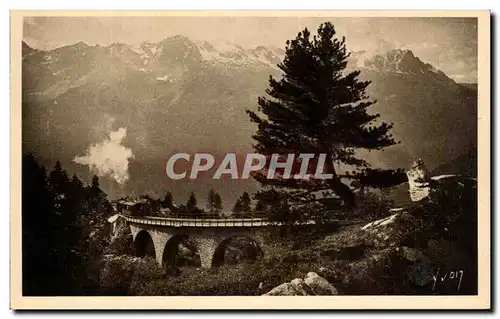 Cartes postales Chamonix Mont Blanc Le Brevent et le Chemin de Fer du Montenvers Train