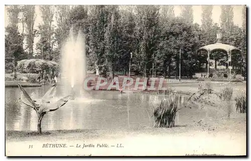 Ansichtskarte AK Bethune Le Jardin Public