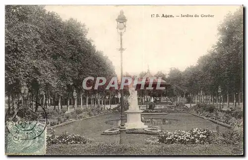 Cartes postales Agen Jardins du Gravier