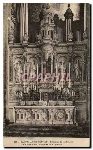 Cartes postales Sainte Anne D&#39Auray Interieur de la Basilique Le Maitre Autel Sculpture de Falguiere Orgue