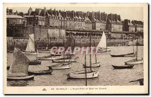 Cartes postales St Malo L&#39Avant Port et Quai de Dinard Bateaux