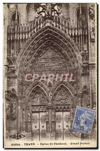 Cartes postales Thann Eglise St Thiebaut Grand Portail