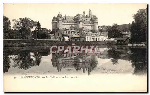 Cartes postales Pierrefonds Le Chateau et le Lac