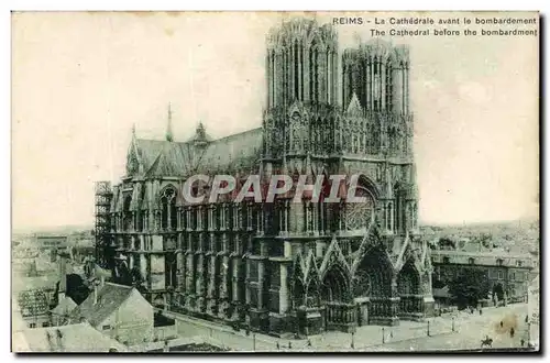 Cartes postales Reims La Cathedrale avant le bombardement