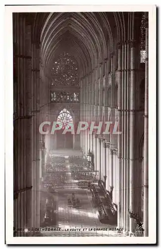 Cartes postales Reims Cathedrale La Voute Et La Grande Rosace