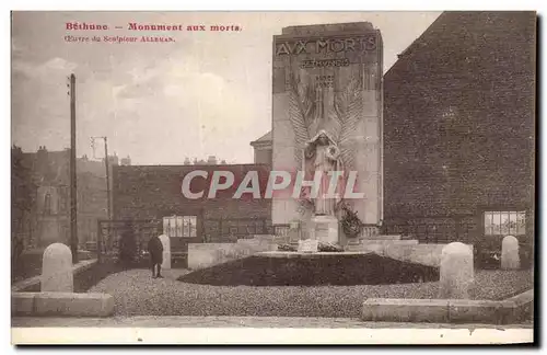 Cartes postales Bethune Monument aux morts Militaria