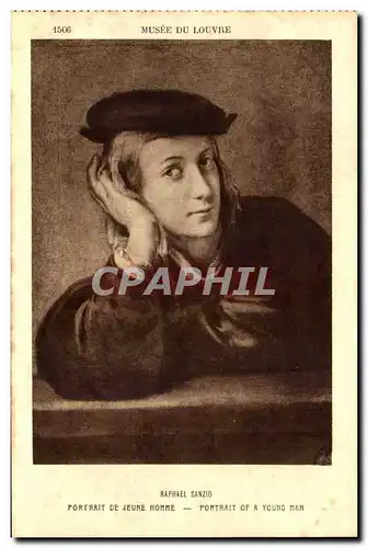 Cartes postales Raphel Sanzio Portrait De Jeune Homme Musee du Louvre