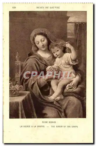 Cartes postales Musee Du Louvre Pierre Mignard La Vierge a La Grappe