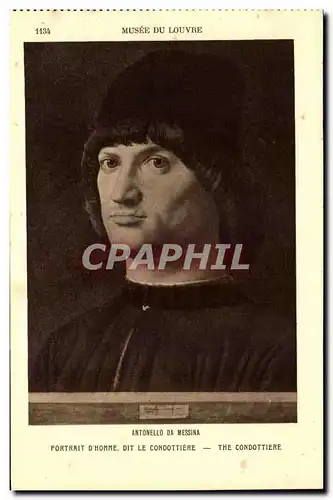 Ansichtskarte AK Musee Du Louvre Antonello da Messina Portrait d&#39Homme dit le Condottiere