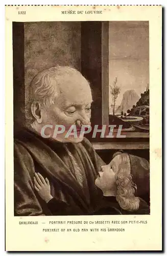 Ansichtskarte AK Musee Du Louvre Ghirlandajo Portrait Presume du cte Sassetti Avec son Petit fils