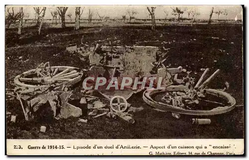 Ansichtskarte AK Guerre de 1914 1915 Episode d&#39un duel d&#39Artillerie Militaria