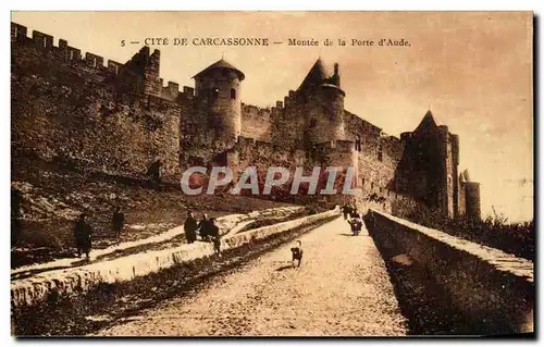 Cartes postales Cite De Carcassonne Montee De La Porte d&#39Aude