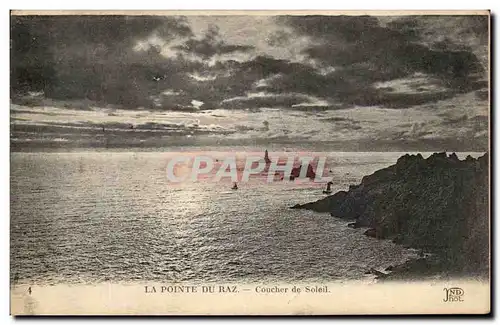 Cartes postales La Pointe Du Raz Coucher De Soleil