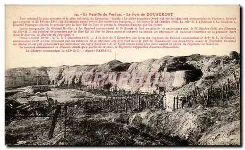 Cartes postales La bataille De Verdun Le Fort De Douaumont Fort Militaria