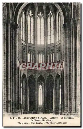 Cartes postales Mont Saint Michel Abbaye La Basilique Le Choeur