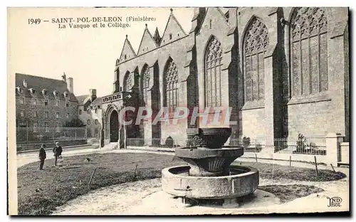 Cartes postales Saint Pol De Leon La Vasque et le College