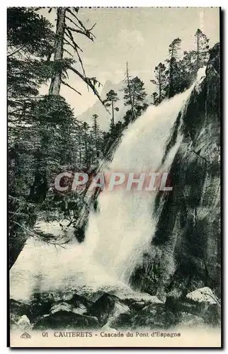 Cartes postales Cauterets Cascade du Pont d&#39Espagne