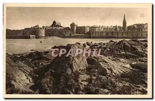 Ansichtskarte AK Cote D&#39Emeraude Saint Malo La VIlle vue du Fort National