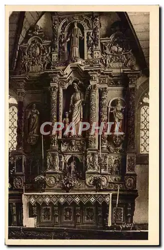 Cartes postales BRetagne Guimiliau Interieur de l&#39Eglise Autel de St Joseph