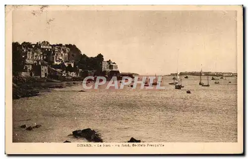 Ansichtskarte AK Dinard Le port au fond St Malo Presqu&#39lle