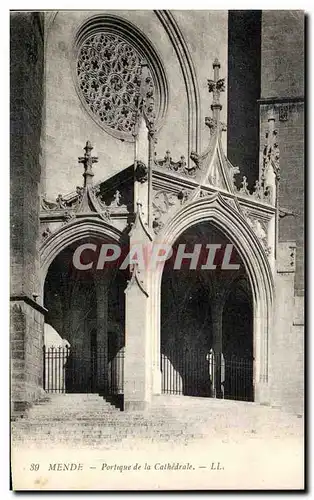 Cartes postales Mende Portique de la Cathedrale