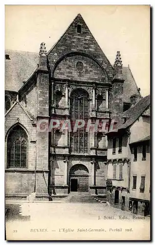 Cartes postales Rennes L&#39Eglise Saint Germain Porlail sud