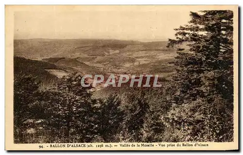 Cartes postales Ballon d'Alsace Vallee de la Moselle Vue prise du Ballon d'Alsace