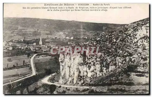 Ansichtskarte AK Environs de Macon Vergisson Rocher Du Parvis Une Des Premieres Falaises Formant Socle a la roche