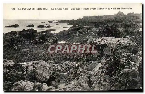 Cartes postales Le Pouliguen La Grande Cote Quelques Rochers avant d&#39Arriver An Cafe Des Marsouins