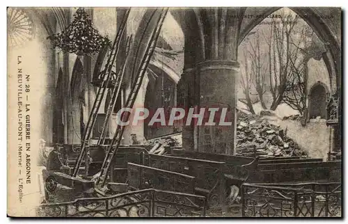 Cartes postales La Guerre En Argonne La Neuville Au Pont L'Eglise Militaria