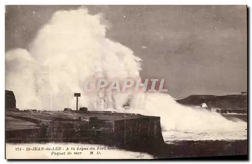 Ansichtskarte AK St Jean De Luz A La Digue Du Fort Socou Paquet De Mer