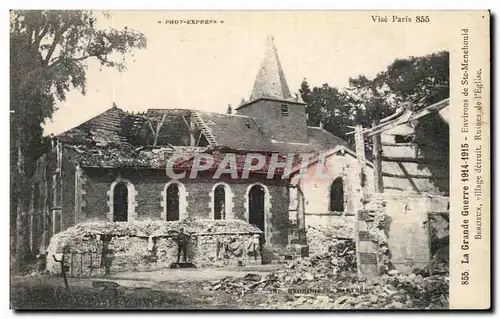 Cartes postales La Grande Guerre Environs De Ste Menehould Berzieux Village Militaria