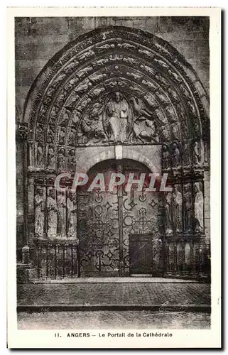 Cartes postales Angers Le Portail De La Cathedrale