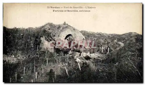 Cartes postales Verdun Fort de Souville L'Entree Militaria