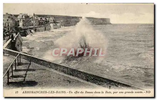 Cartes postales Arromanches Les Bains Un effet du Ressac dans la Baie par une grande maree